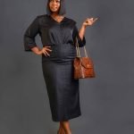 biwakaniblackv-neck3/4sleeveblouse