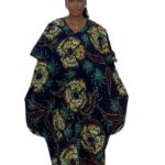 Biwakani ankara stoned multi pattern bubu dress