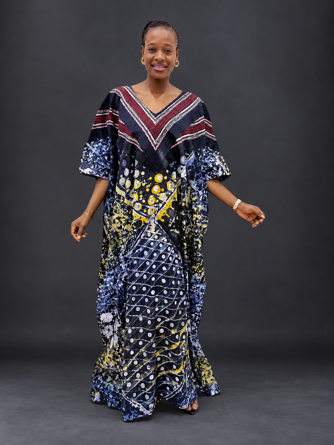 Multicolor mix and match adire and onjawu aso-oke bubu