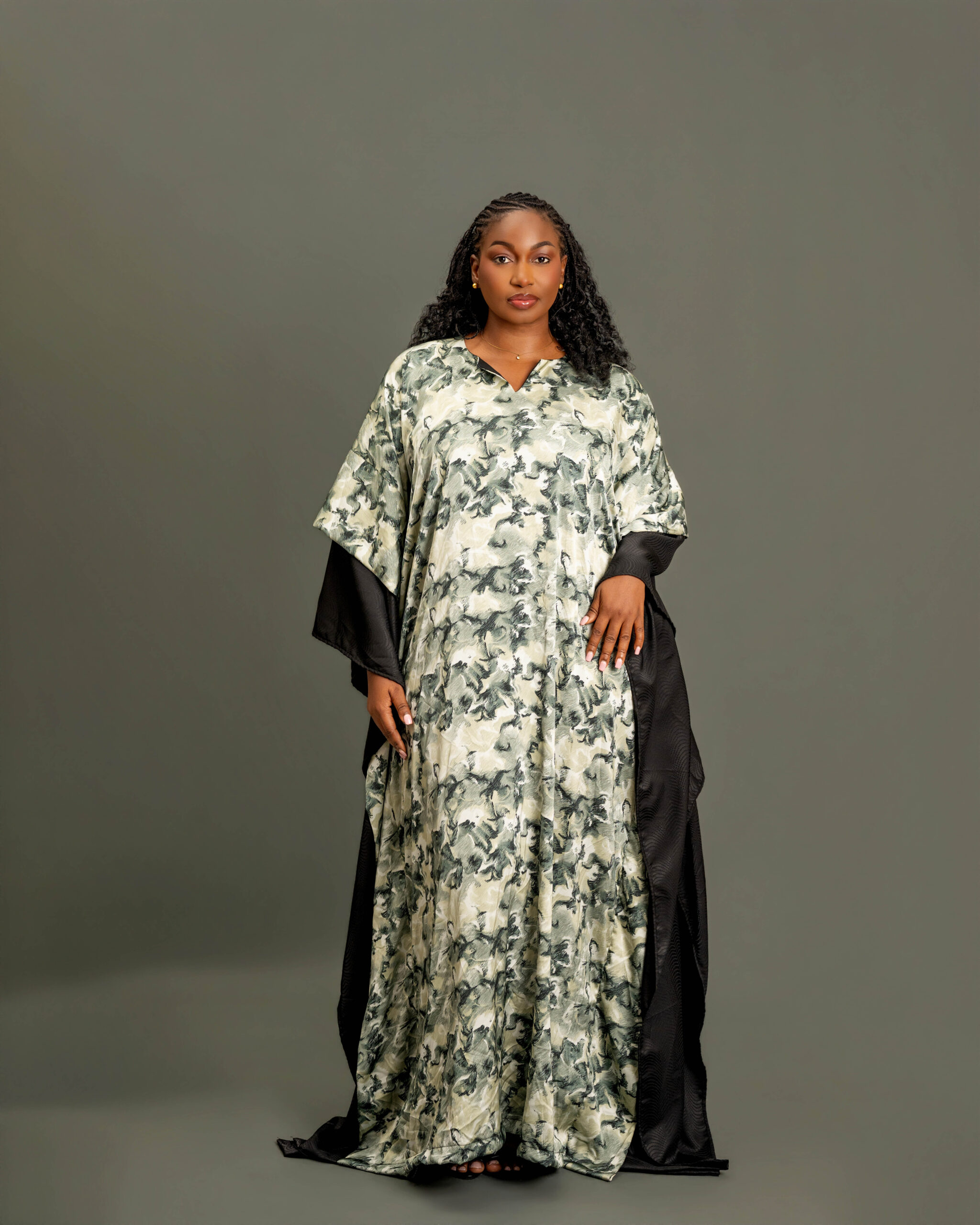 Cream black and white mix and match boubou